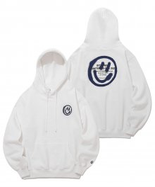 LOGO&SMILEY HOODIE_WHITE(IK2BFMM402A)