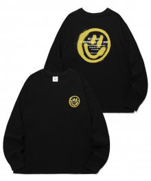 LOGO&SMILEY L/S TEE_BLACK(IK2BFMT550A)