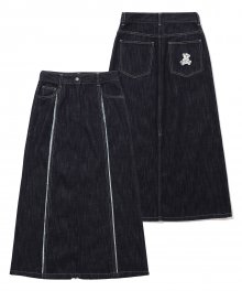 THUNDER BEAR DENIM SKIRT_INDIGO(IK2BFFD190A)