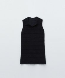 COLLAR KNIT ONE-PIECE IN BLACK