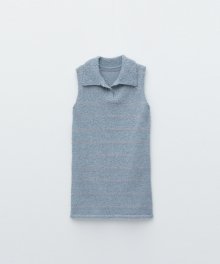 COLLAR KNIT ONE-PIECE IN GREY