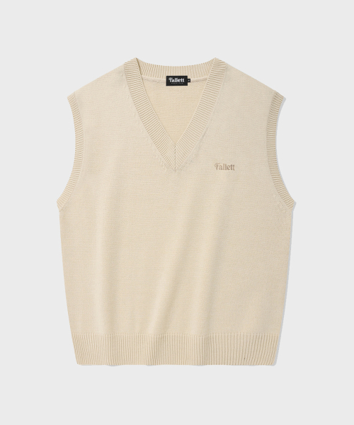 Вязаный жилет с V-образным вырезом Beige