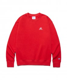 [US] C+Champion 로고 8.5oz Classic Fleece 기모 스웨트셔츠 (NORMAL RED) CKTS1F600R2
