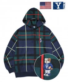 EMBROIDERY HANDSOME DAN HOODIE MULTI CHECK