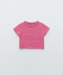 COLOR CROP KNIT IN PINK