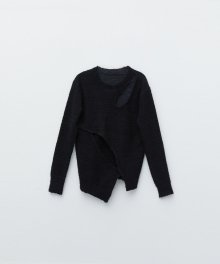 HOLE UNBALANCE KNIT IN BLACK