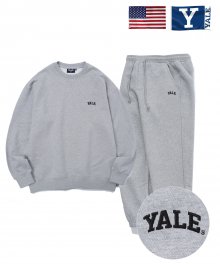 [ONEMILE WEAR] SMALL ARCH CREWNECK + JOGGER GRAY