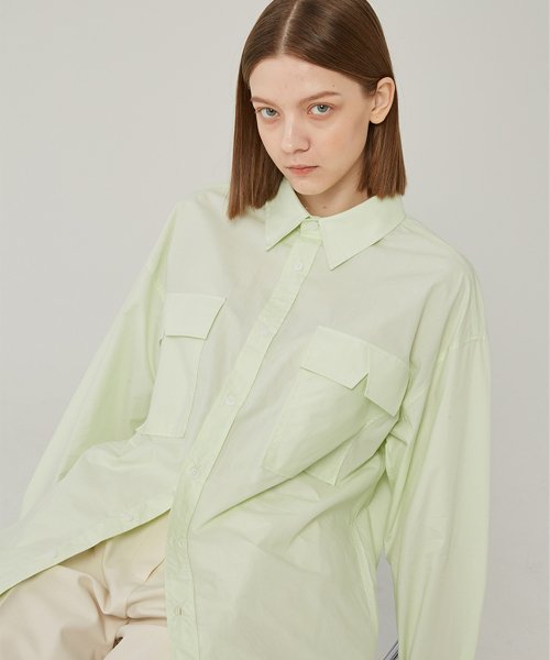 Signature pocket over рубашка (зелёный)
