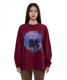 C GRAPHIC OVERSIZED TOP_BURGUNDY