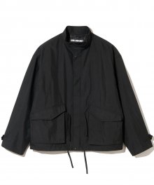military blouson jacket black