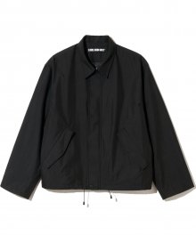 string blouson jacket black