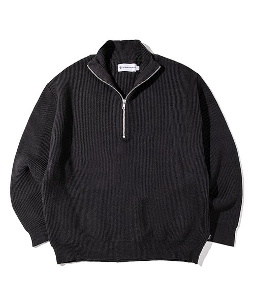 Cozy Soft Half-Zip Knit (Black 