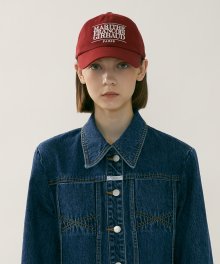 MARITHE CLASSIC LOGO CAP burgundy