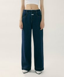 MARITHE W FULL LENGTH DENIM PANTS dark blue