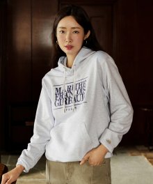 MARITHE CLASSIC LOGO HOODIE light heather gray