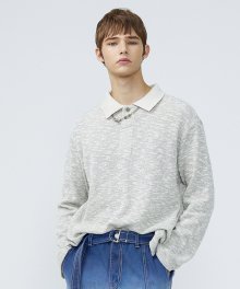 Collar Pullover Knit - WHITE