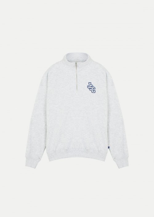 Пуловер JSC Quarter Zip (White Melange grey)