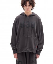 939 LOGO HOOD ZIP-UP (DARK GRAY)