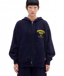 ARCH LOGO HOOD ZIP-UP (NAVY)