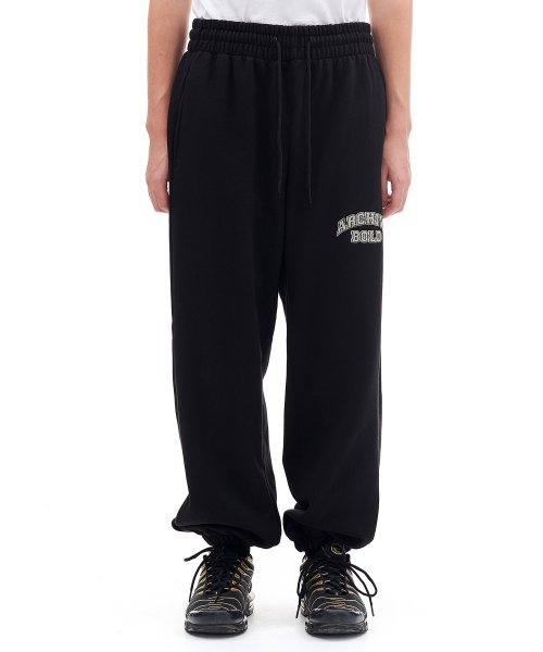 MUSINSA | ARCHIVE BOLD ARCH LOGO SWEAT PANTS (BLACK)