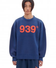 939 LOGO KNIT (BLUE)