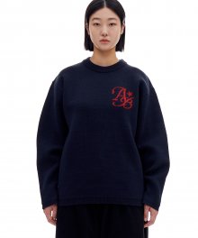 AB EMBLEM KNIT (NAVY)