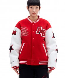 AB SCOUT CLUB VARSITY JACKET (RED)