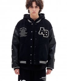 AB SCOUT CLUB VARSITY JACKET (BLACK)