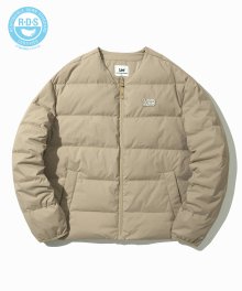 트위치로고 노카라 경량 다운자켓 Beige