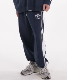 Side-colored pants Navy