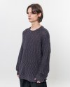 LOW GAUGE SPACE DYED KNIT BLACK