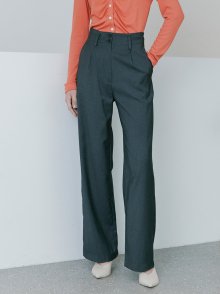 Highwaist Button Trousers - Dark Gray