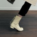 루시크루(LUCY CREW) Leather strap Boots LC112_3cm