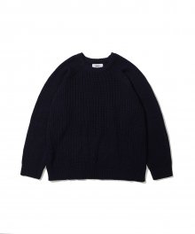 [판매중지]Solid Knit Sweater Navy