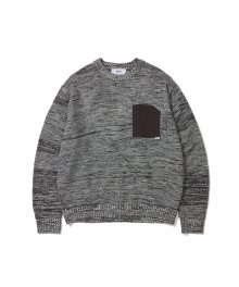 Marled Knit Sweater Black