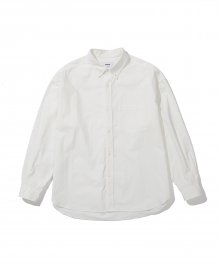 Button-down Shirt Big Fit White