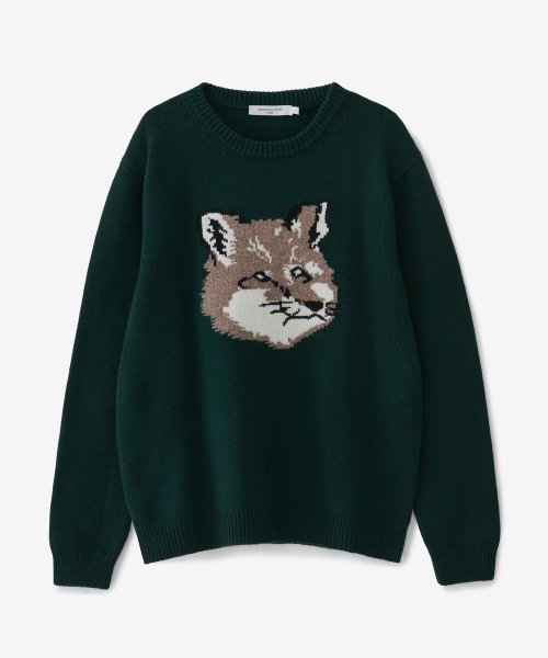 maison fox knit Foxhead Interlucia pullover gray is Cynthia Maison Kitsune How about couple knitwear?