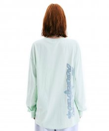 Glitter Cyberpunk  L/S Tee Pale Mint