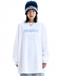 Glitter Cyberpunk  L/S Tee White