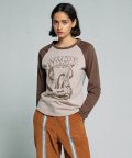 Devil Raglan L/S Tee Beige/Brown