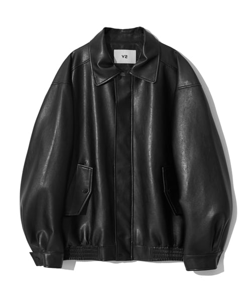 VTWO 8003 Vegan Leather Single Jacket 黒 【オンラインショップ 