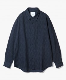 Jacquard Pattern Shirts [Navy]