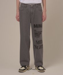 [unisex] C logo pants (dark grey)
