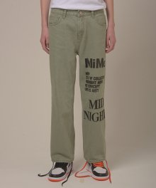 [unisex] C logo pants (khaki)