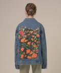 [unisex] flower denim jacket