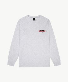 KOMPAKT GOAL LETTERING LONG SLEEVE TEE - MELANGE GREY