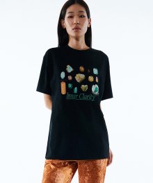 INNER STONE SHORT SLEEVE TEE KA [BLACK]