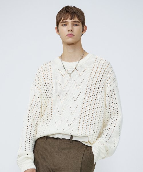 마틴플랜(MARTIN PLAN) Leaf Pullover Knit - IVORY - 사이즈 & 후기 | 무신사