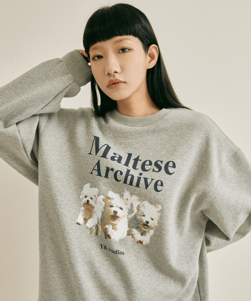 MUSINSA | WAI KEI MALTESE ARCHIVE SWEATSHIRT GRAY