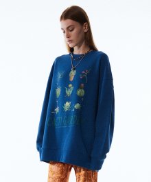 CACTUS SWEATSHIRT KA [PASTEL BLUE]